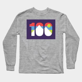 100 Miler Sunset Retro Long Sleeve T-Shirt